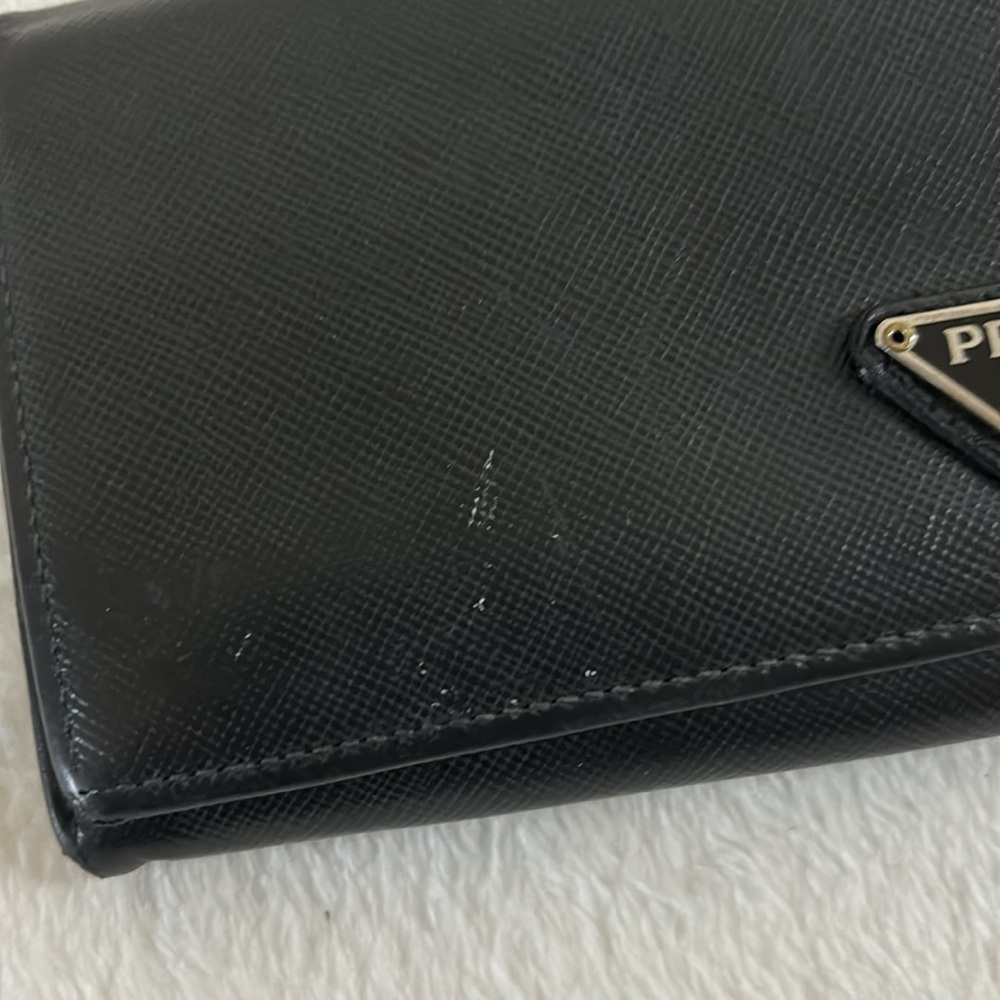 Prada black continental double snap wallet - Picture 7 of 7